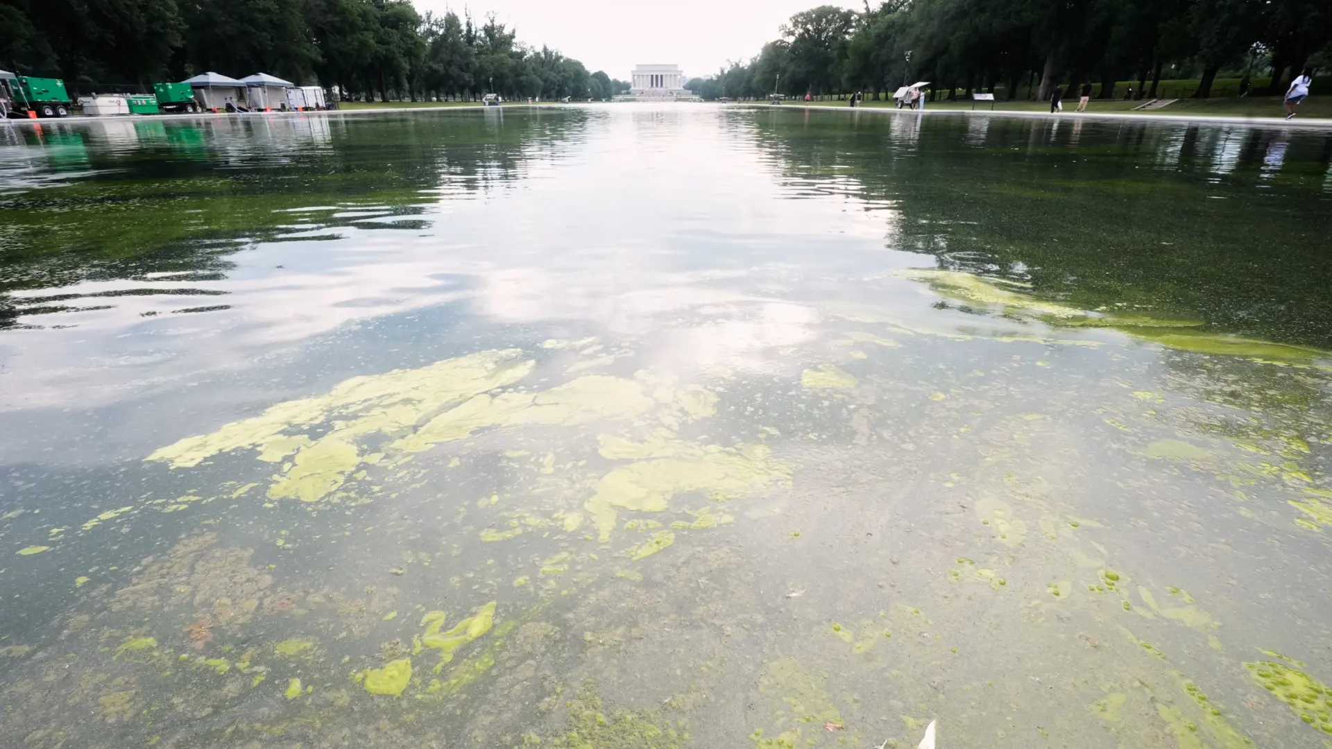 Washington’s Reflecting Pool to be drained again after makeover leads to algae, peeling paint